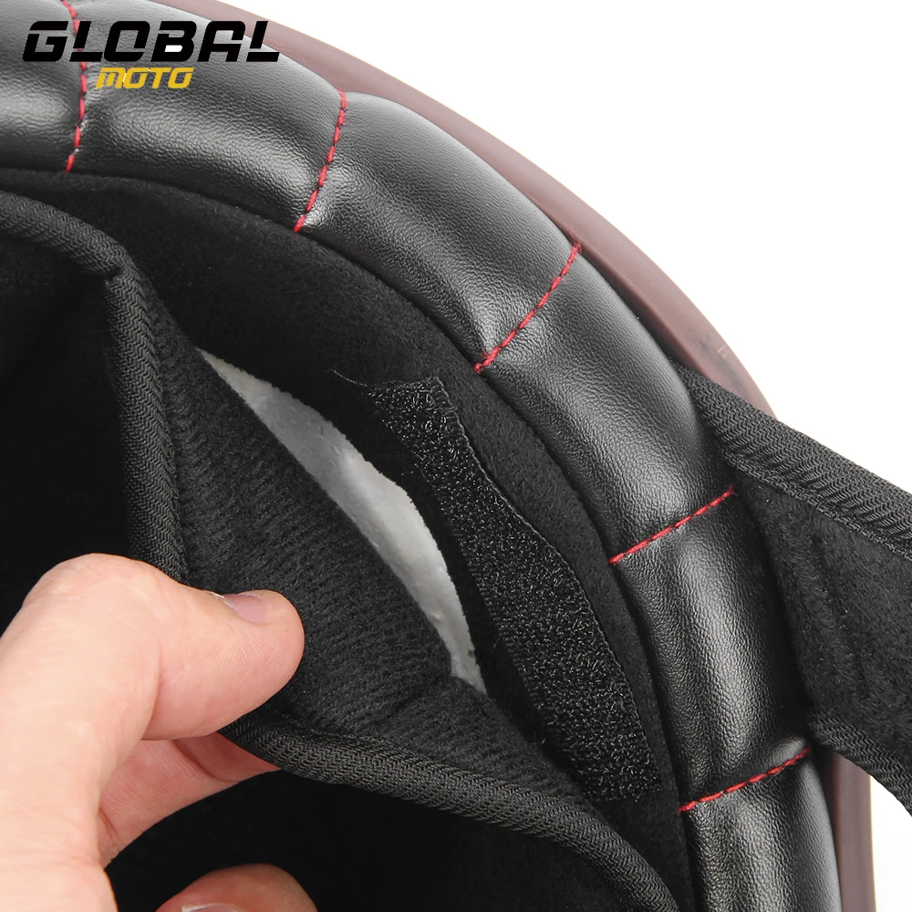 Motorcycle Helmet Retro Summer Moto Men Helmet Open Face Scooter Biker Motorcycle Accessories Sunshade Lens DOT Certification