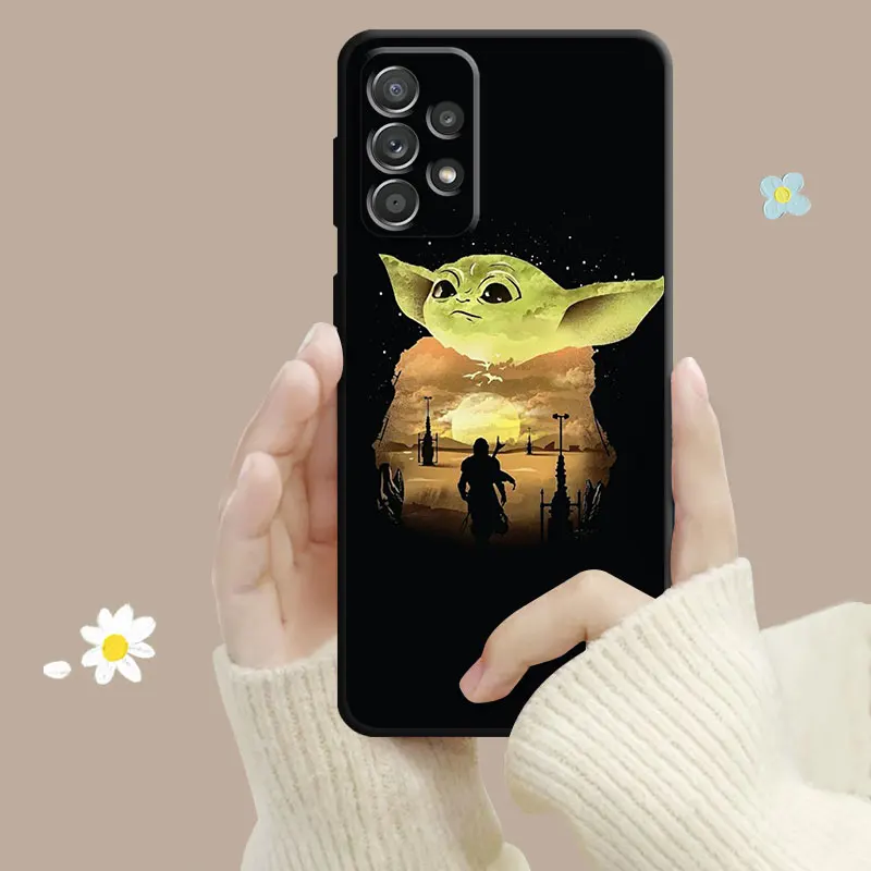 Case For Samsung Galaxy A12 A34 A54 A73 A53 A71 A51 A31 A33 A22 A21s A32 A72 A52 A23 Disney Star Wars The Mandalorian Baby Yoda