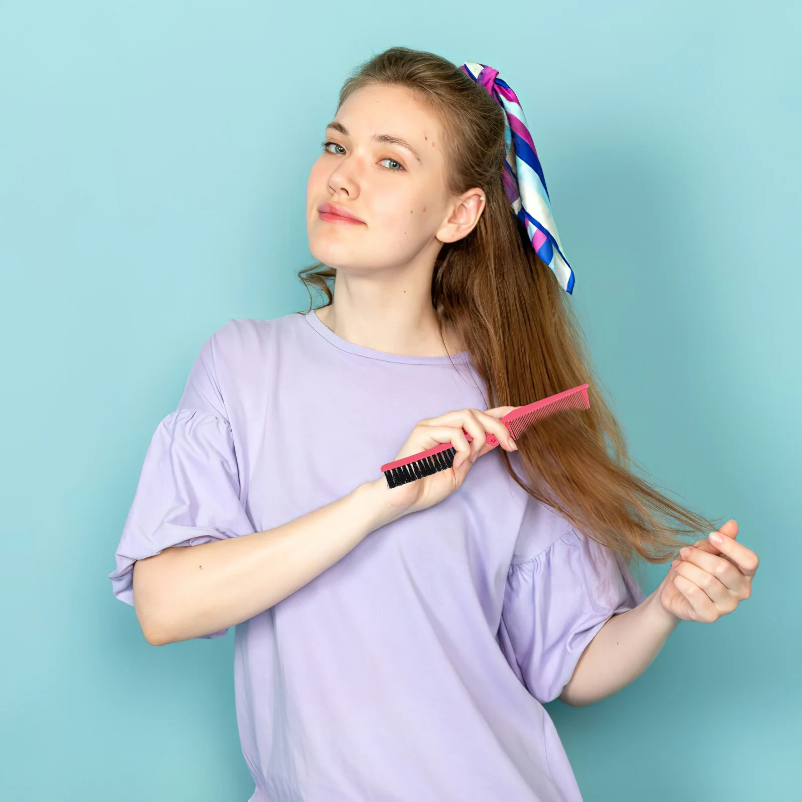 

2Pcs Folding Combs Travel Hair Brush Portable Compact Detangling for Women Daily Use Hair Brush Travel Hairbrush