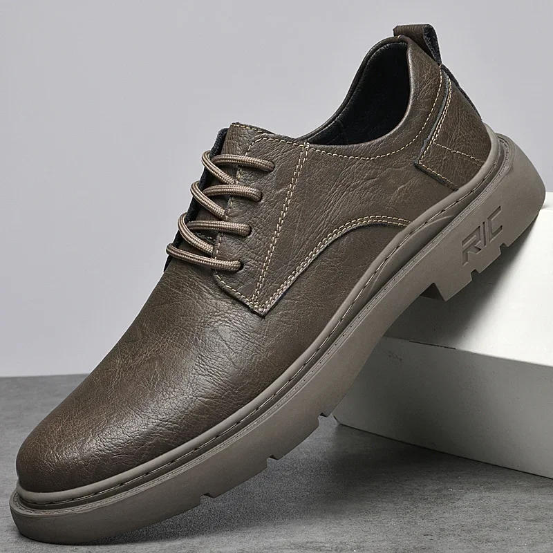 

Formal Genuine Leather Shoes for Men Lace Up Oxfords Footwear Man Wedding Party Office Business Shoes New Casual Warm Snow Shoes