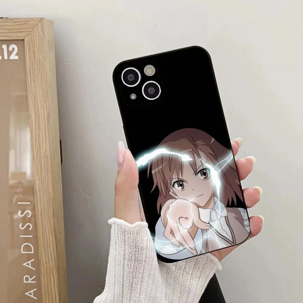 A Certain Scientific Railgun Phone Case For iPhone 15,14,13,12,11 Plus,Pro,Max,XR,XS,X,7,8 Plus,SE,Mini Silicone Soft