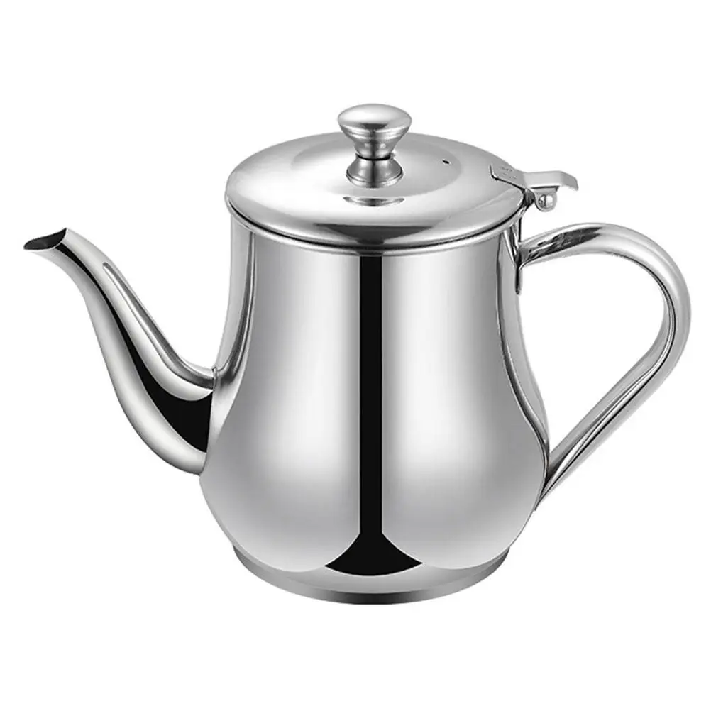 

Stainless Steel Pot 24oz Filter Strainer Kitchen Supply Storage Can Holder Oil Container Lid Oil Container Pan