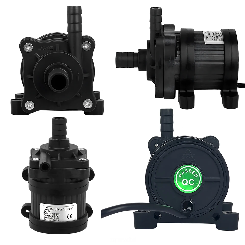Silent Brushless Motor DC12/24V Submersible Circulating Booster Pump, Maximum Head 6.5/11m, Can Be Equipped with EU Adapter IP68