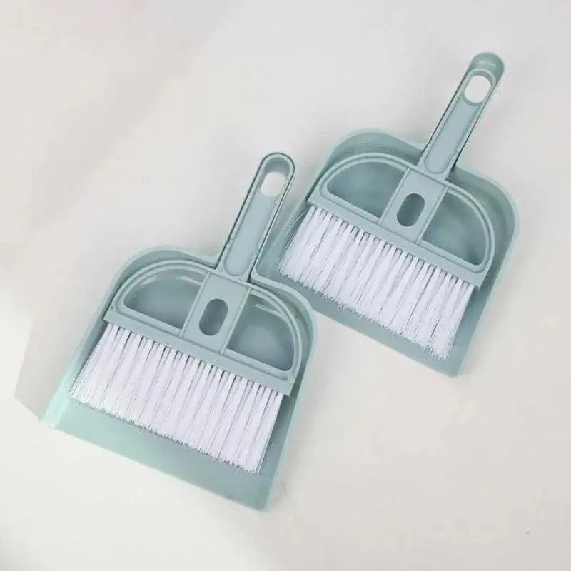 Blue Mini Desktop Cleaning Brush Pet Mini Broom Set Dog And Cat Cleaning And Disinfection Household Products