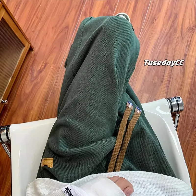 

Мужские осенне-зимние широкие брюки больших размеров, длинные спортивные повседневные прямые уличные брюки, удобные дышащие полиэфирные волокна