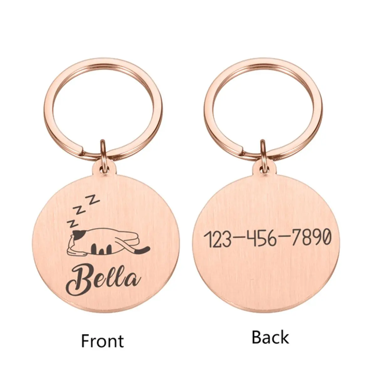 1 pc cute cartoon cat Tag Laser Engraving Cat Tags Engraved Personalized Pet ID Tag For cat Pets