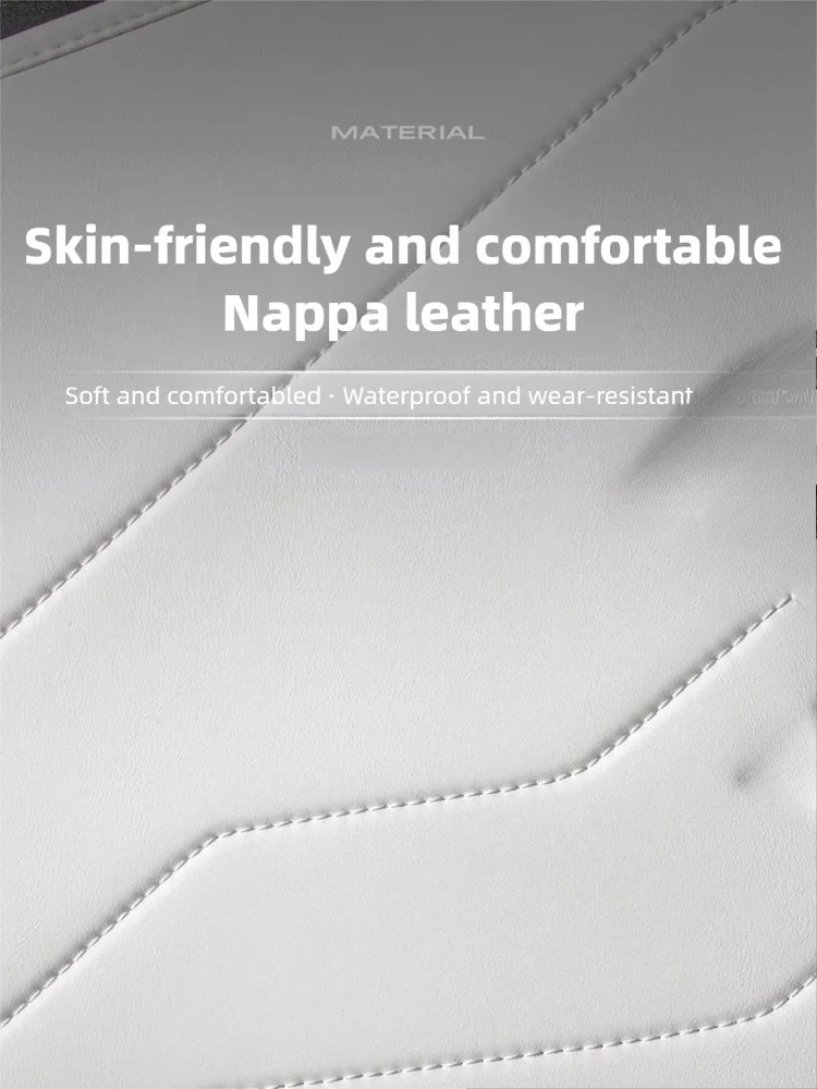 For tesla model y Juniper accessorie interior decoration ptotect pads model 3Highland White Leather mats 2pcs Cockpit 2 sides - view 4