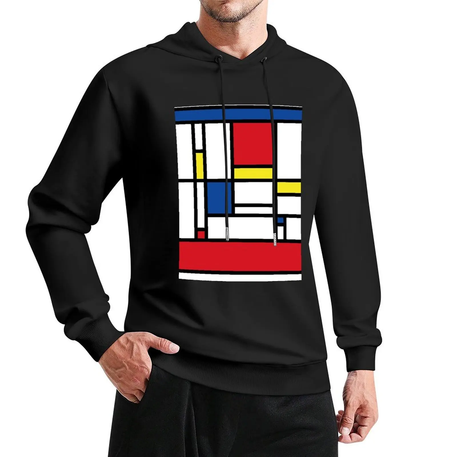 

Mondrian Minimalist De Stijl Modern Art Abstract Design New Pullover Hoodie winter clothes autumn hoodie