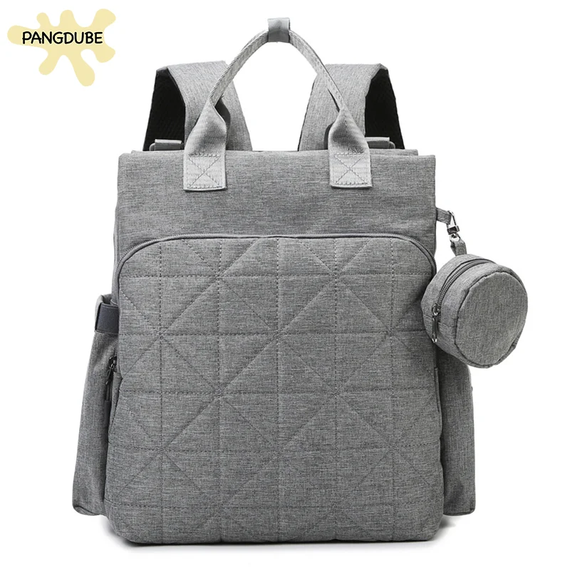 PANGDUBE 35*34*15cm Dad Bag Father Backpack for Baby Diaper Bag with 2pcs Stroller Hooks & Small Accessories Bag Mommy Backpack