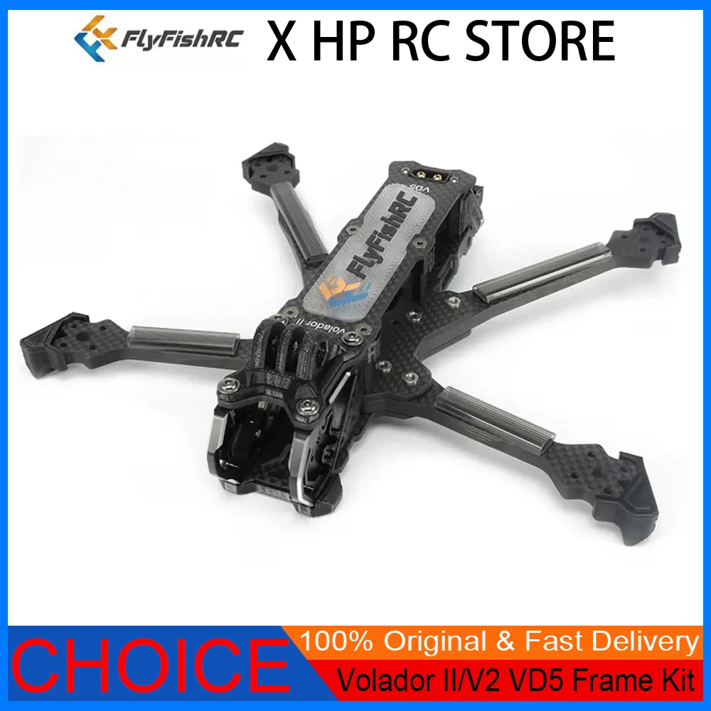 

FlyFishRC Volador II/V2 VD5 Deadcat FPV T700 Комплект 5-дюймовой рамы — для воздушного блока O4 — кинематические дроны FPV