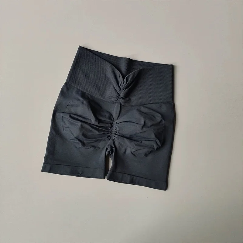 Yoga-Shorts mit hoher Taille, gerafftem Bund und formendem Effekt, 3 Zoll, Bauchstütze, atmungsaktiv, elastisch, Fitness-Shorts für Damen, Pilates, Fitnessstudio – Detail 10