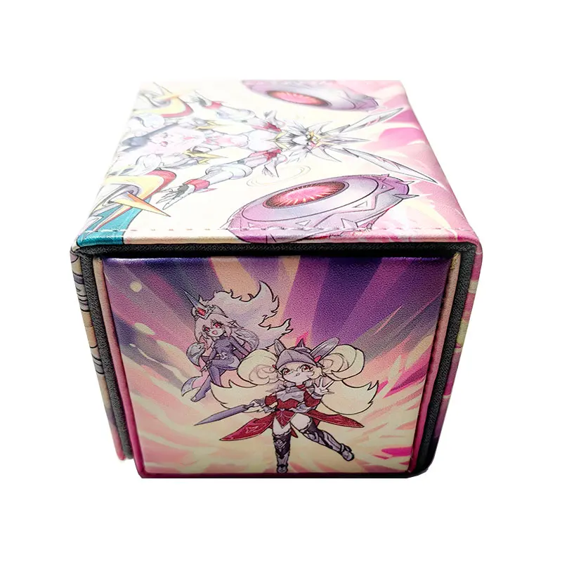 100+ PU Anime Cards Storage Box Deck Board Game TCG Cards Box Protector Bag for MGT/Pkm/Yu-gi-oh/Trading Card Collecting Game