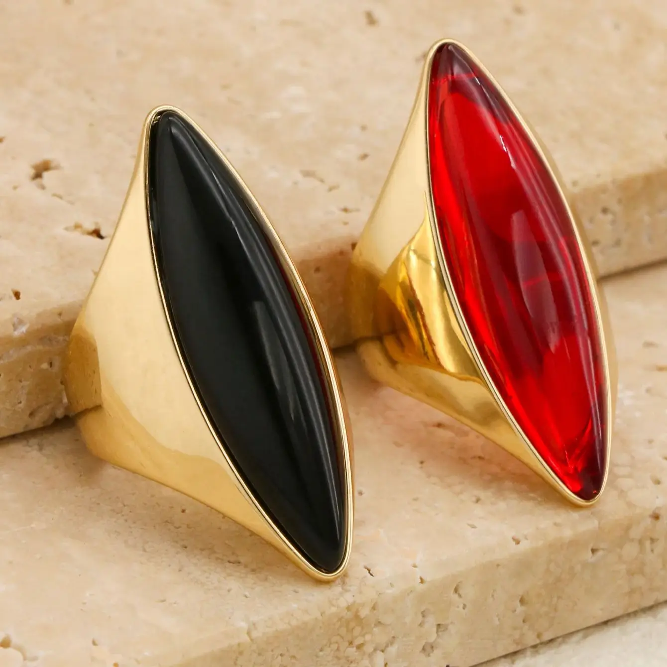 1 Piece European And American Retro Niche Luxury Designer Geometric Official-Website Women\'s Ring Wholesale Jewelry