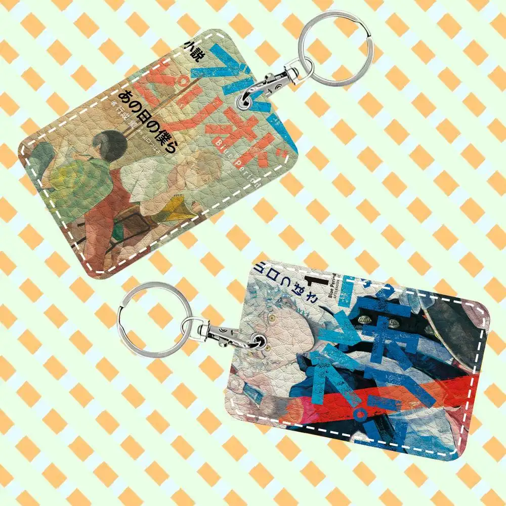 

Кожаный брелок-картхолдер для карт доступа и ключей с дизайном по мотивам аниме B-Blue Period Classic Movie