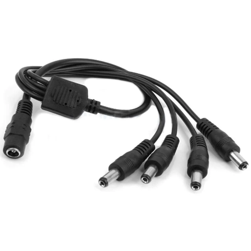 12V Monitoring Security LED Adapter DC Power Distribution Line Y Type 1 To 3/4/5/6/8 Male