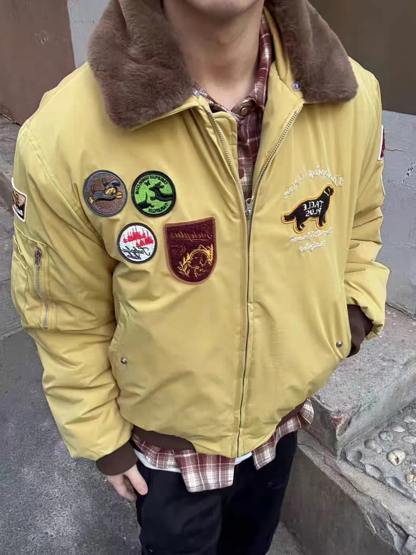 

Мужской зимний утепленный хлопковый жилет-бомбер с вышивкой, на молнии, теплый, длинный, для охоты