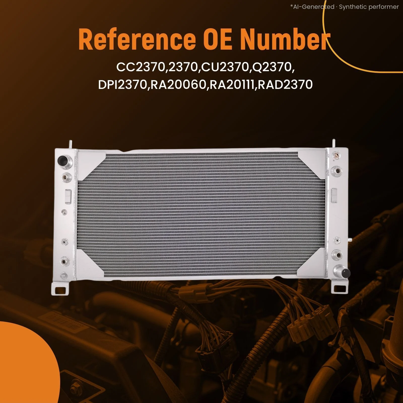 4Row Aluminum Radiator for Chevy Silverado 1500 2500 HD 4.3L 4.8L 5.3L 1999-2014