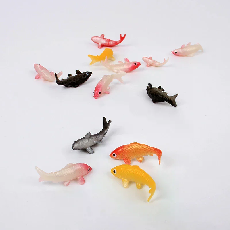 1/12 Dollhouse Miniature Fish Model Simulation Animal Children's Toys For Doll House Decor Kids Pretend Play Toys Gift