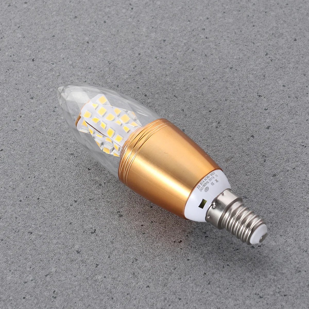 

4Pcs E14 12W LED Bulbs Silver Electrophoresis 85-265V Low Consumption Cool White Lamp Bulbs for Home Office Hotel
