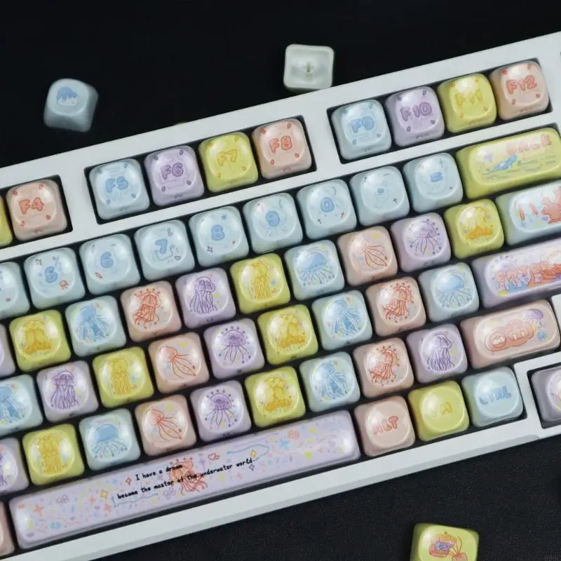 MOA Height PBT Keycaps With Mirror Like Ceramics Finish And AntiWear For Mechanical Keyboards 896C