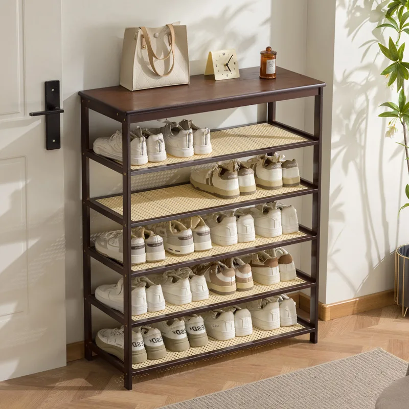 مقعد تغيير الأحذية، مدخل خزانة الأحذية المنزلية، مقعد الجلوس، مقعد الأحذية، يمكن أن يجلس مقعد رف الأحذية الخشبي الصلب