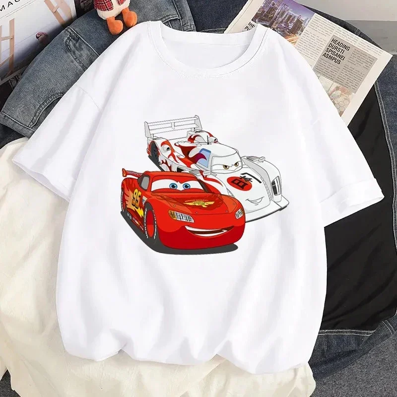 Kawaii Women T-shirt Fashion Cars Graphic Printed Short Sleeve Tee Shirt Female Casual Unisex Streetwear Harajuku Clothing Y2k