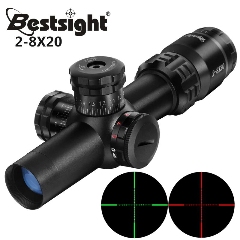 Mira telescópica compacta 2-8x20 con retícula iluminada para caza - imagen 3