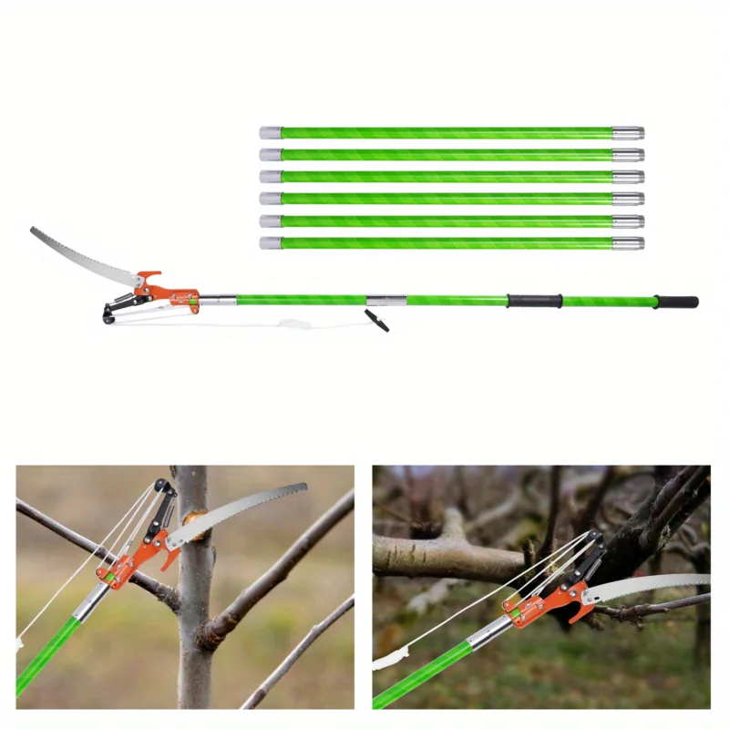 Manual Pruner Kit Pruning Tree Branch Pole Saw Extension with Scisscors Manua Tree Pole Pruner Garden Tool Tree Branch Cutter