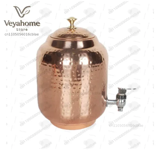 Pure Copper Water Dispenser Container Pot with  3.5L / 4.8L / 10.5L Liters (brown) Large-capacity Beverage Containers