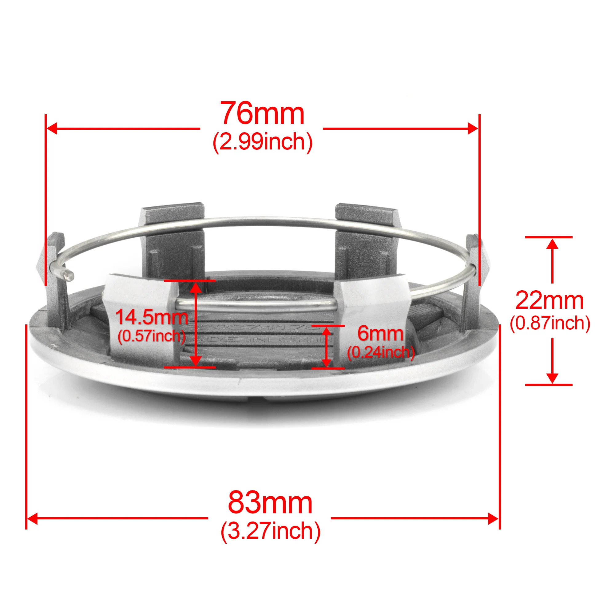 CF Performance 2/4 Stück 83 mm/3,27 Zoll Außendurchmesser 76 mm/2,99 Zoll Innendurchmesser Radnabenkappe für 2005–2013 Yukon 2015–2025 Tahoe Autofelgen 88963143 Radkappe – Detail 8