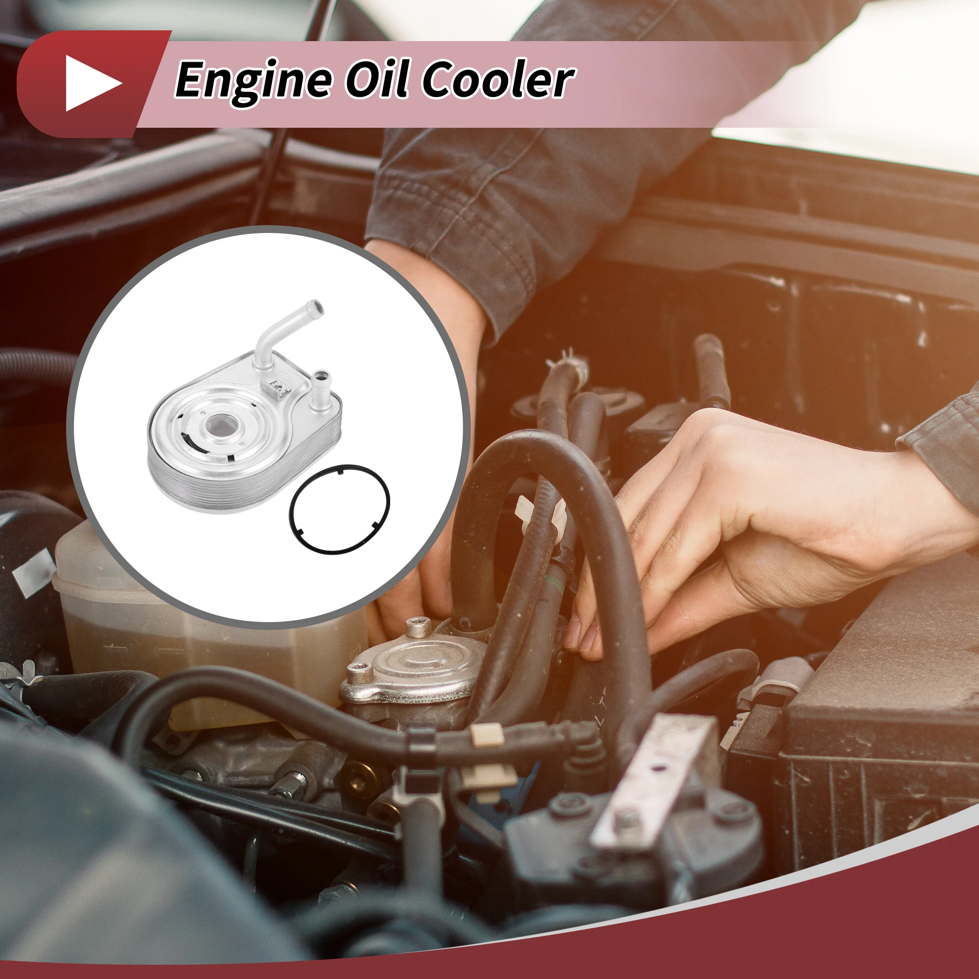 

UXCELL Engine Oil Cooler for Ford Explorer 2002-2010 No.1L2Z6A642FA 1 Pc