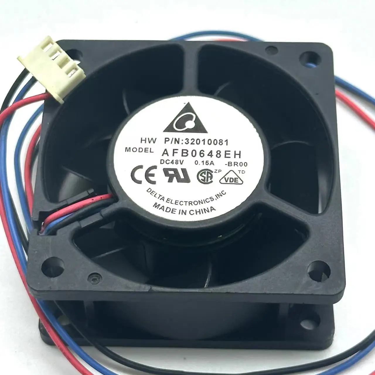 Delta Electronics AFB0648EH BR00 DC 48V 0.15A 60x60x25mm 3-Wire Server Cooling Fan