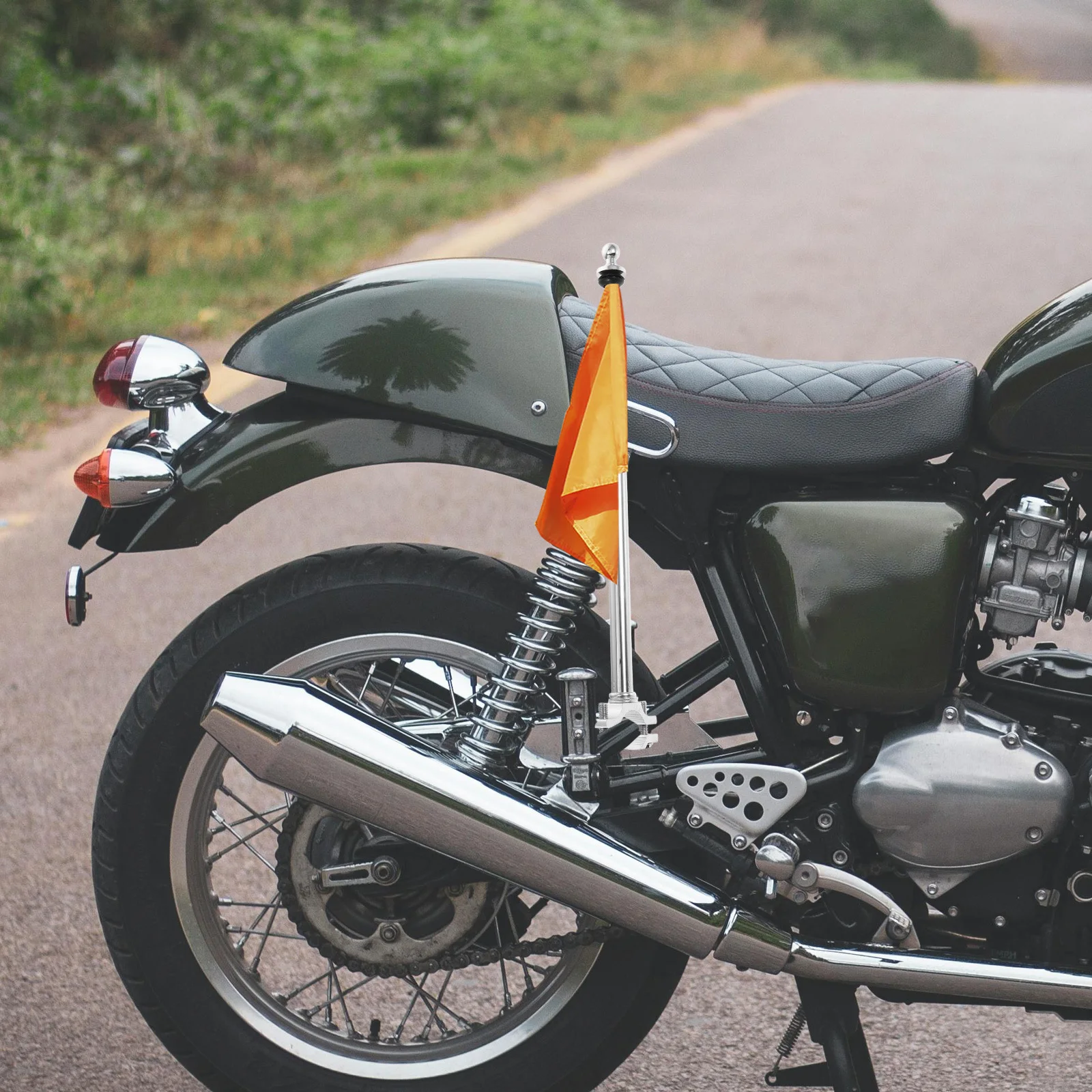 

1pcs Motorcycle Flag Pole Heavy Duty Aluminum Steel Rust-Resistant Adjustable For Outdoor Bicycle Utv Boat Flag Mount Bracket