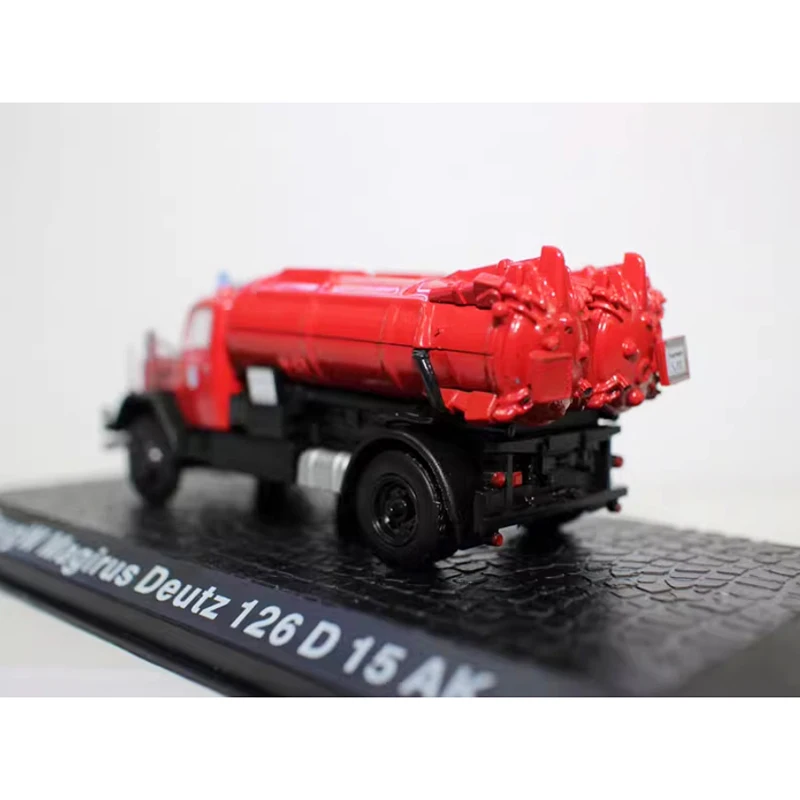 1/72 escala Magirus Deutz 126 D motor de bomberos tanque de agua modelos de aleación colección de juguetes para niños adultos regalo de recuerdo pantalla estática