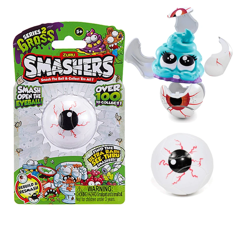 

Zuru Smashers Series 2 Gross Mystery Pack Blister with One Bullet Disgusting Ornaments Eyeball Blind Boxes Surprise Toys