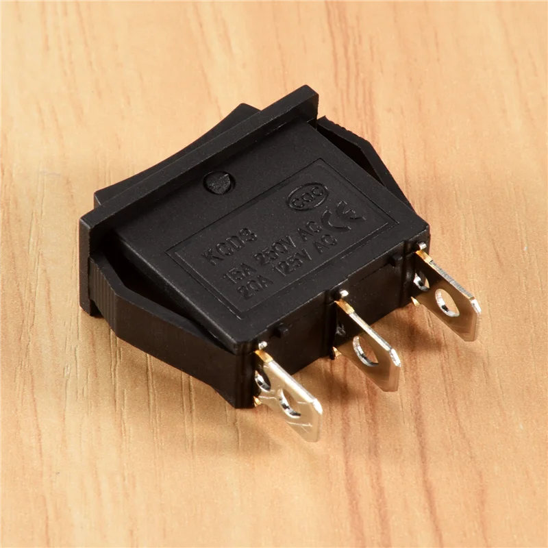 -FDDT AC15A/250V 20A/125V 3 Pin SPDT ON-OFF-ON 3 Position Snap Rocker Switch