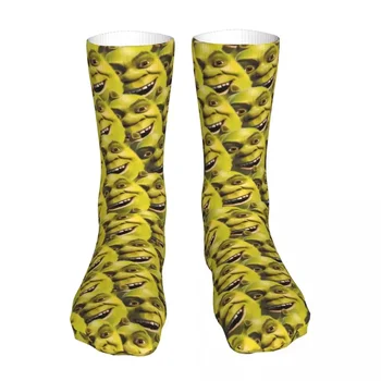 Fashion Socks Men's Women's Crazy Shrek Faces High Quality Spring Summer Autumn Winter