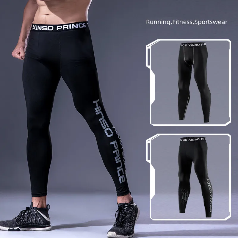 Fleece Sports Leggings Fitness Stretch Cycling Trousers Bottoming Men\'s Basketball Running Breathable Pantalones Gym Accessories