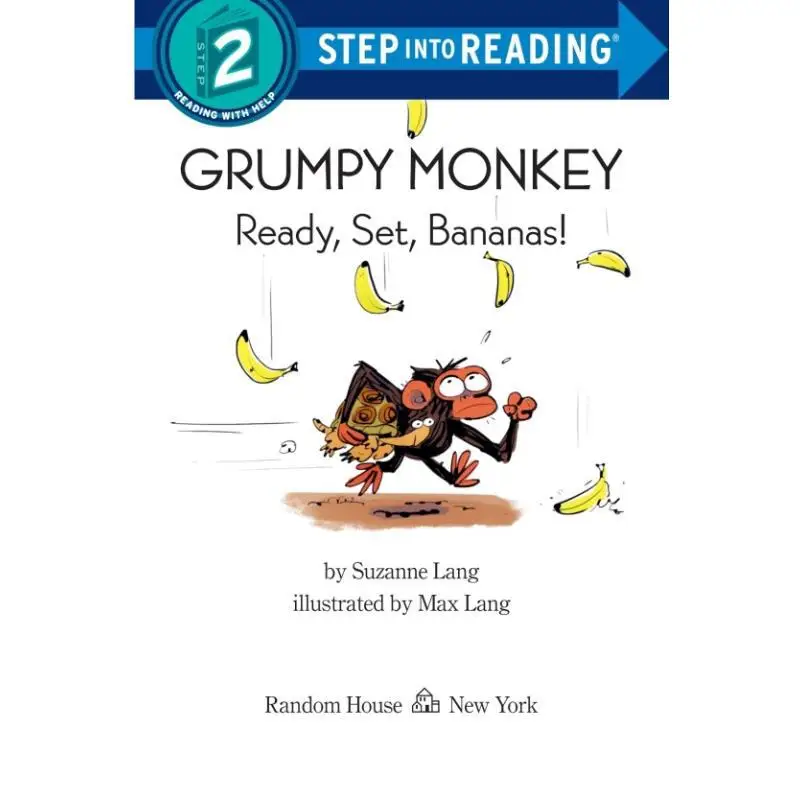 Paso en ReadingRStep 2Grumpy Monkey Bananas Lang Suzanne Casa aleatoria EE. UU. 9780593428313 Libro