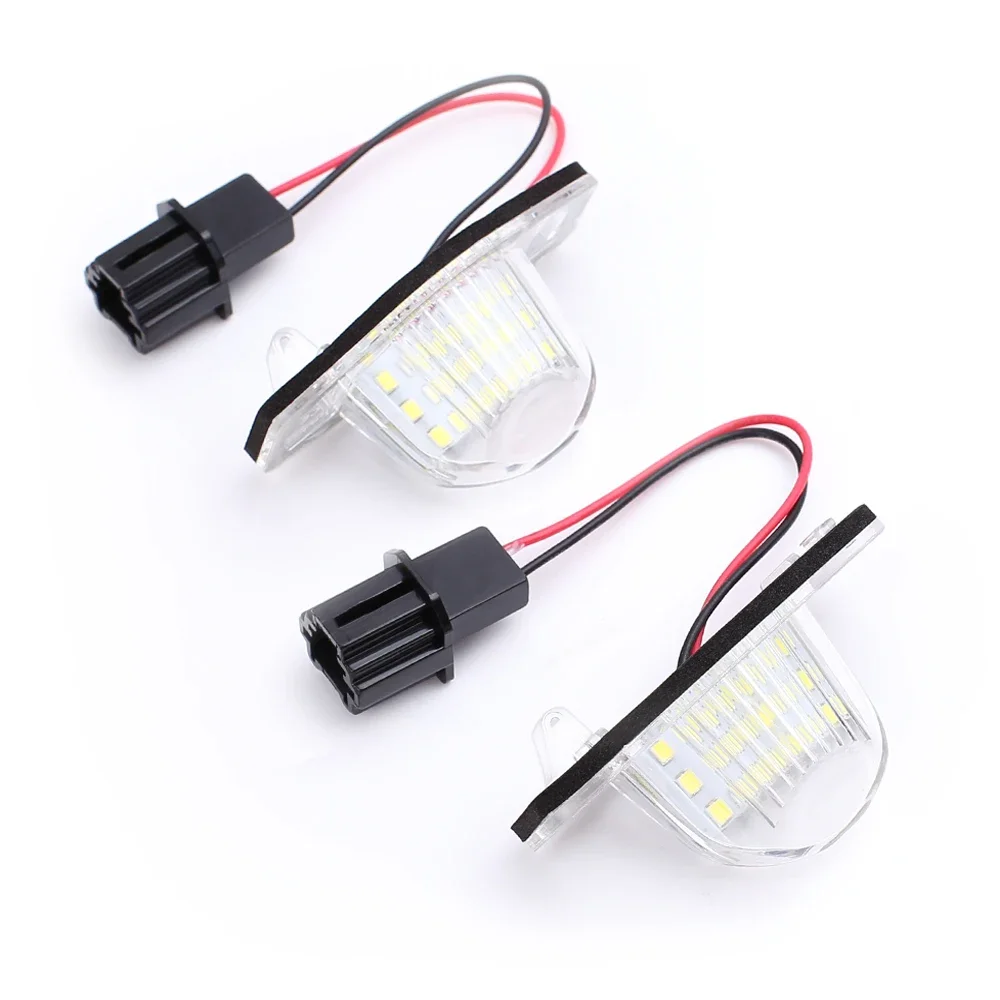 2Pcs Car Number License Plate LED Light White For Honda Crv Fit Odyssey Jazz Hrv Frv CR-V Stream 12V SMD 18 LED Number Lamp