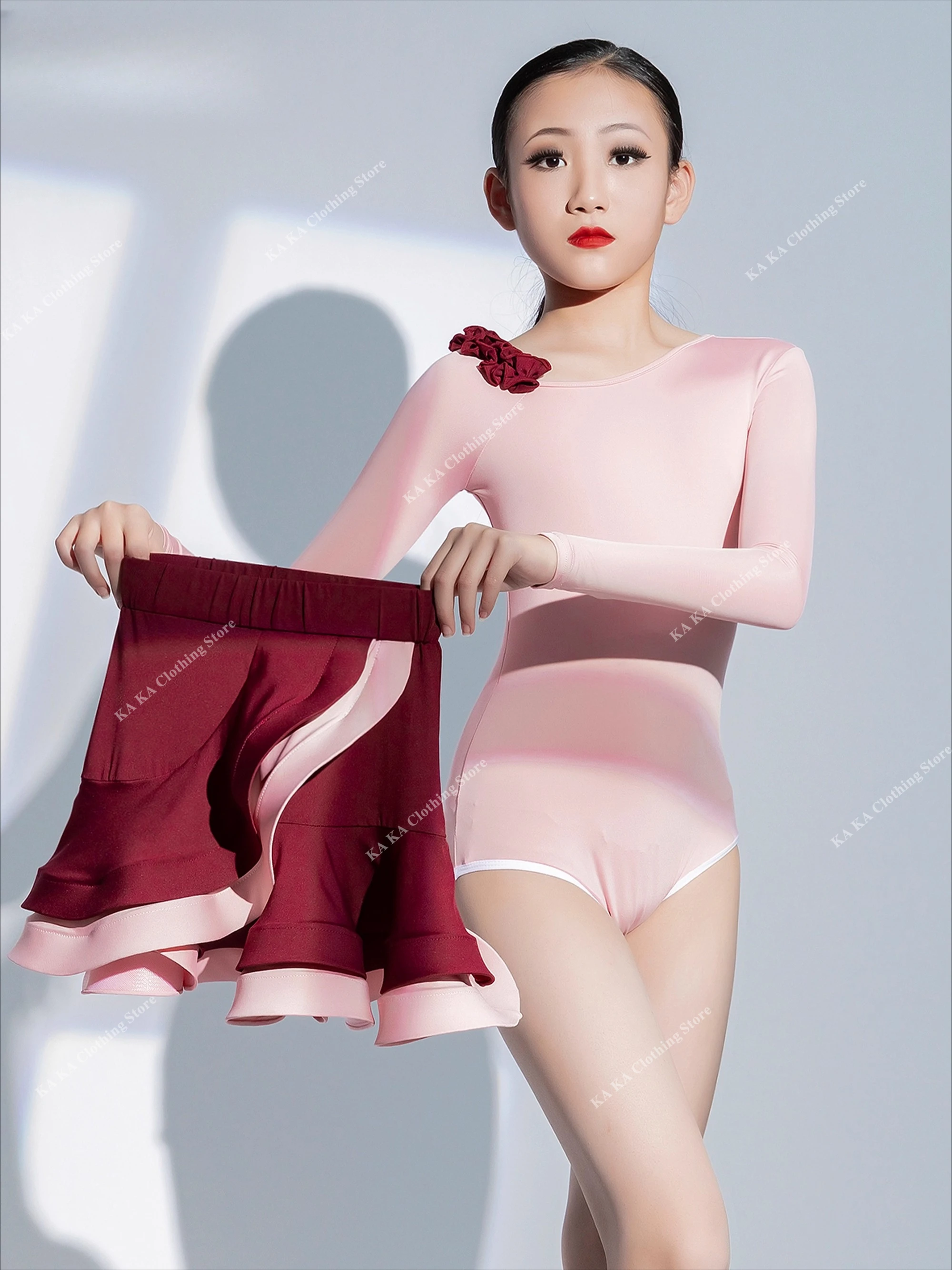 Cha Cha Samba Tango Latin Dance Dresses Girls Child Salsa Rumba Ballroom Dance Costume Dress Kids Competition Dancing Clothes