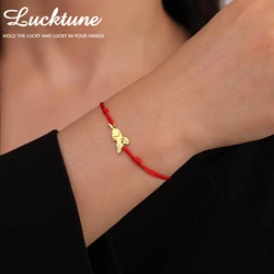 Lucktune Labrador Dog Bulldog Charm bracciale in corda bracciale in acciaio inossidabile con ciondolo animale carino per le donne regalo di gioielli per amante degli animali domestici