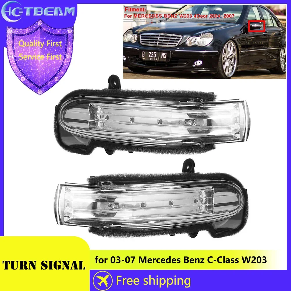 

Car Turn Light Suitable for 04-07 Mercedes Benz C-Class W203 Specialized Reversing Mirror Light Daytime Running Turn Signal Lamp
