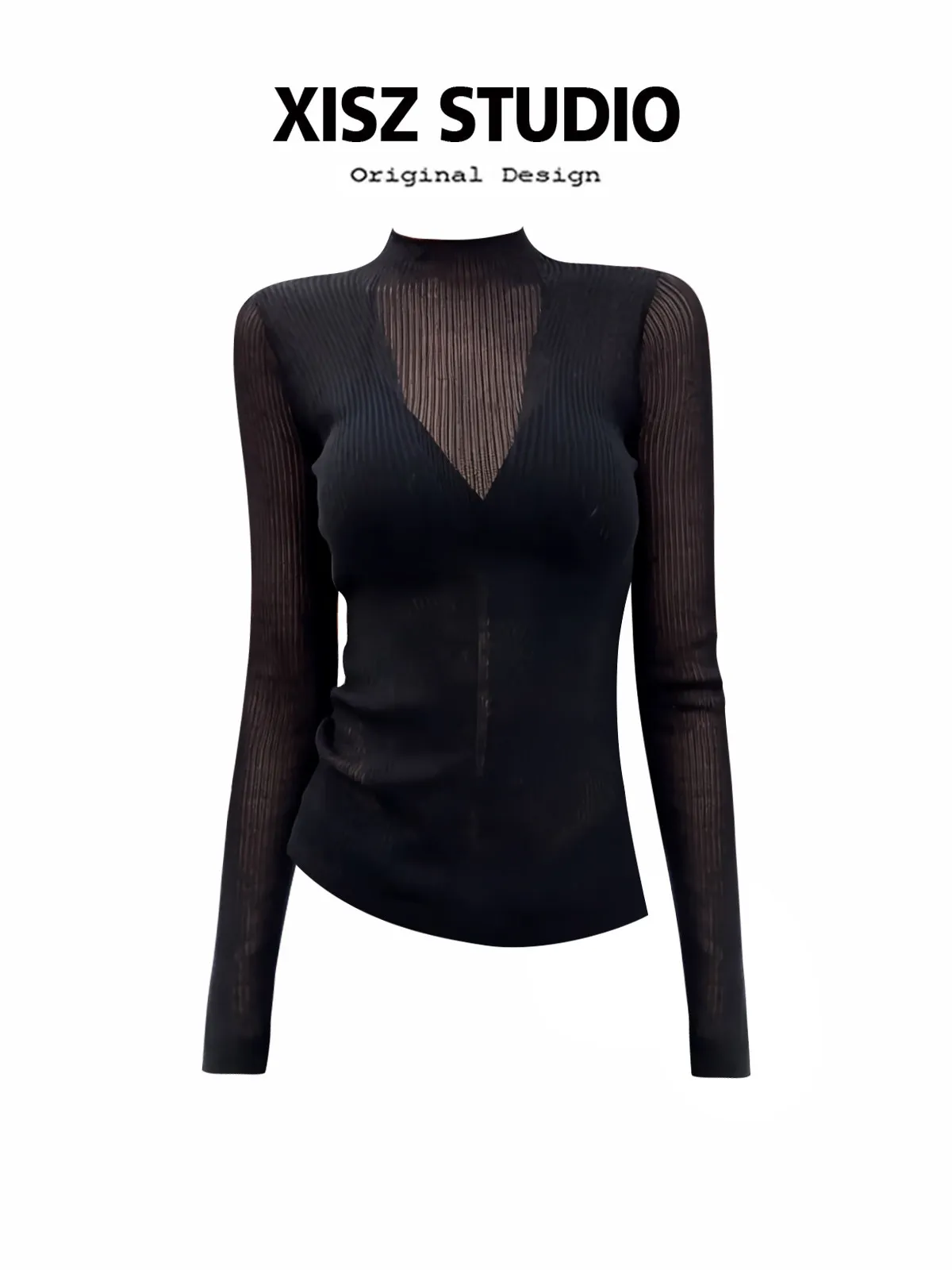 Women Black GothicT-shirt Harajuku Y2k Tee Top 90s Vintage Long Sleeve Turtleneck T-shirts Emo 2000s Clothes 2026 Autumn