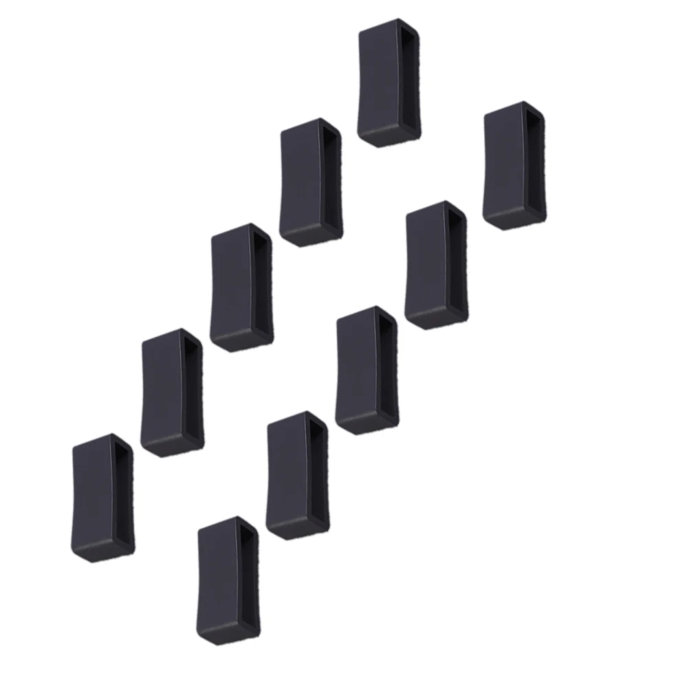 

10pcs 22Mm Silicone Replacement Watch Band Strap Ring Retaining Loops Durable For Wristwatches Black Smart Watch Accessories