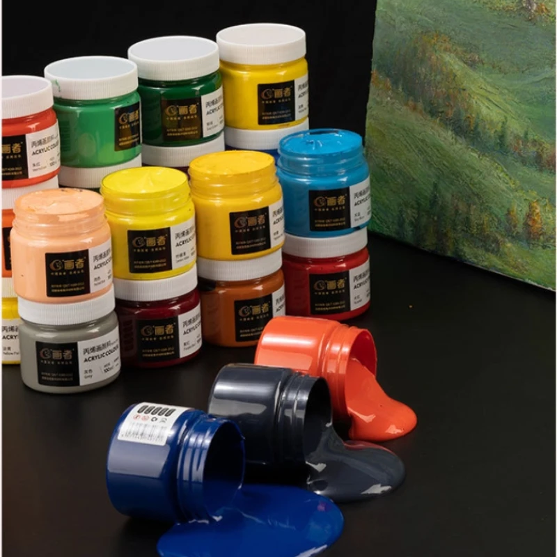 300ml/500ml Acrylic Pigment Waterproof Sun Protection Not Easy To Fade for Stone Wood Stone Canvas Painting Graffiti