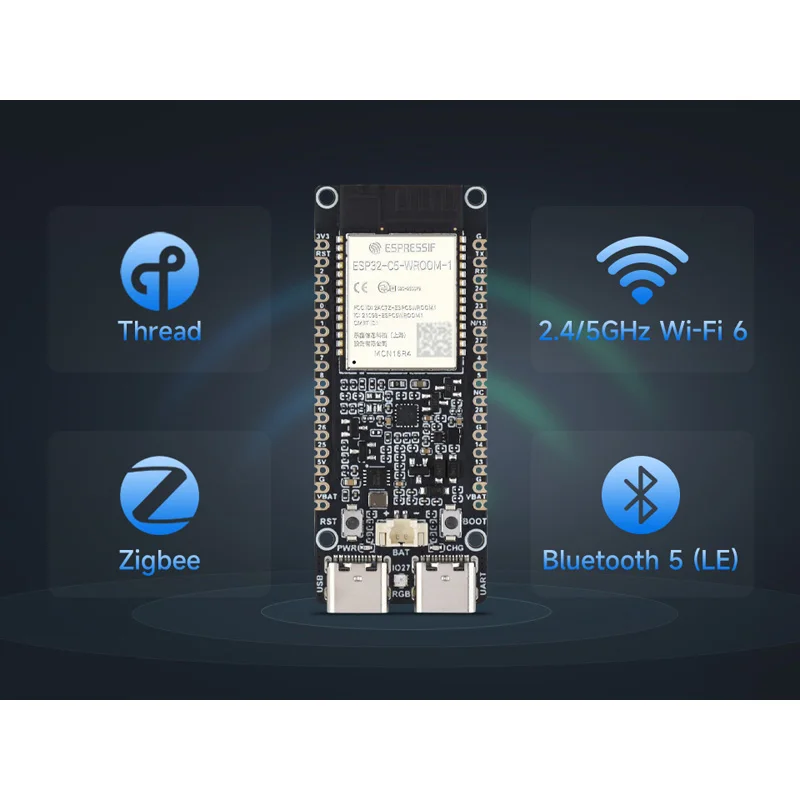 ESP32-C5 WIFI6 Development Board ESP32-C5-WROOM-1 N16R8/N32R8 Dual-Band Wi-Fi 6 240MHz RISC-V MCU