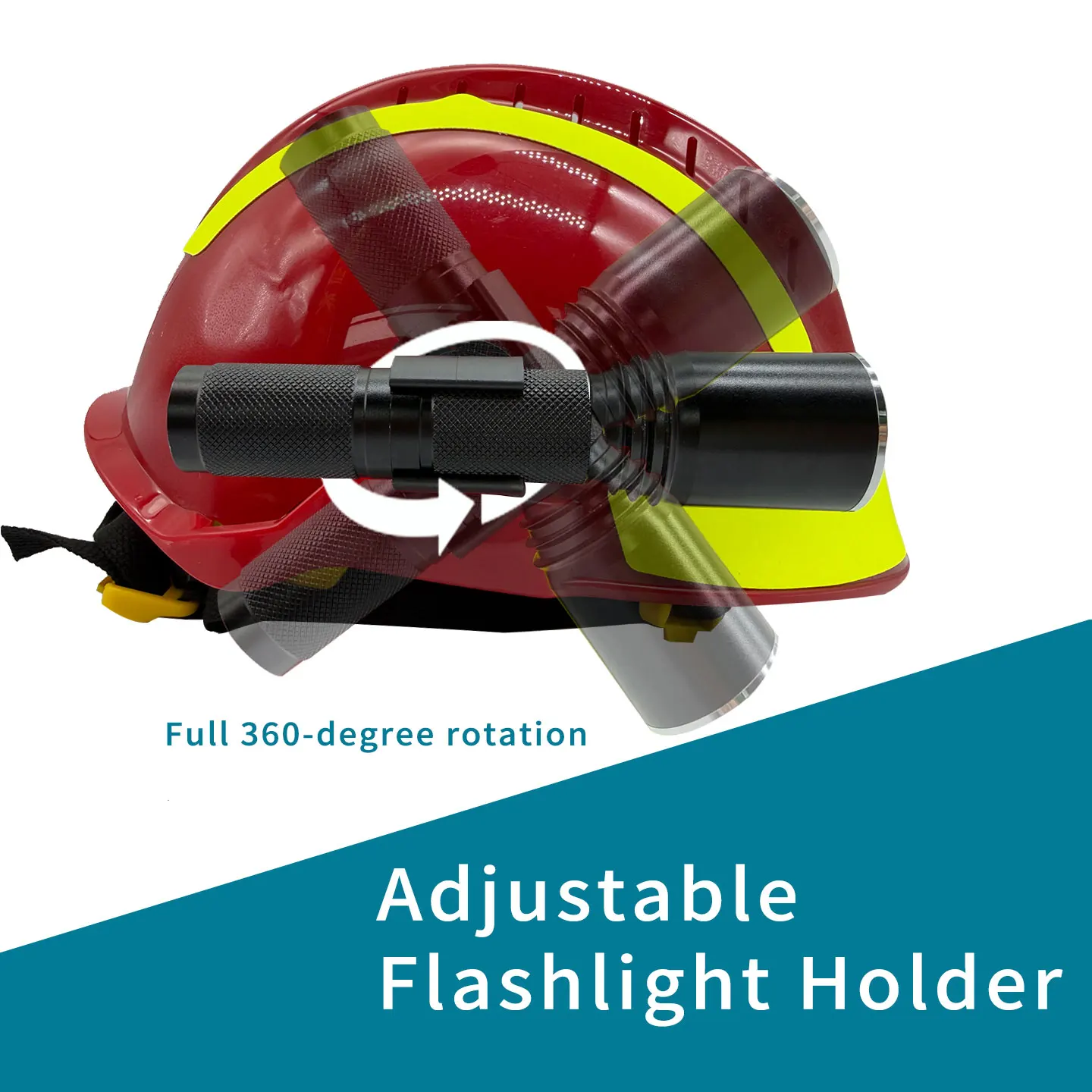 F2 Helmet Light Mount，Helmet Light Clip，Fire Flashlight Clip，Rotatable Bracket，Holder