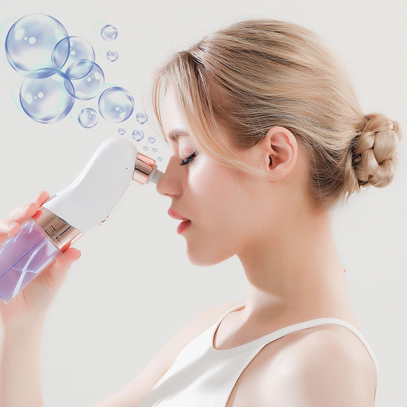 Dispositivo di bellezza e pulizia dei punti neri con ricarica USB: detergente portatile per i pori del viso con 5 sonde per una pulizia delicata e sicura