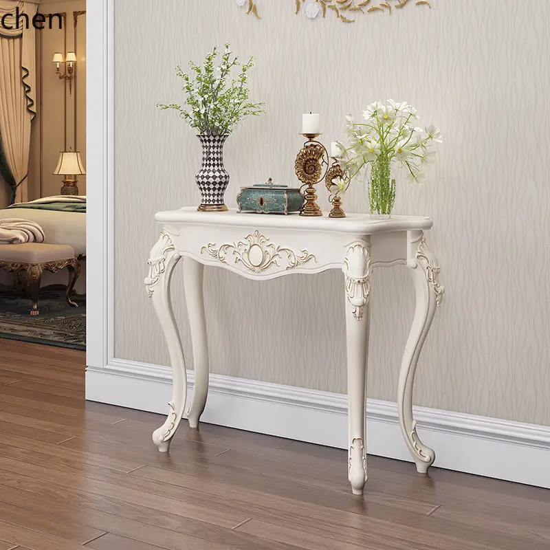 YFY  Entryway Table Cabinet Wall-Mounted Table Semi-Circular Phone Table Simple Hallway Cabinet